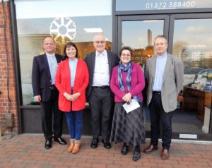 Rev Andrew Smith – St Mary’s Church, Fetcham; Rev Mandy Macvean – St Lawrence Church, Effingham; Fr John Inglis – Our Lady of Sorrow, Fetcham; Rev Kim Plumpton – Cobham Methodist Church; Rev Alan Jenkins – St Nicolas Church, Bookham